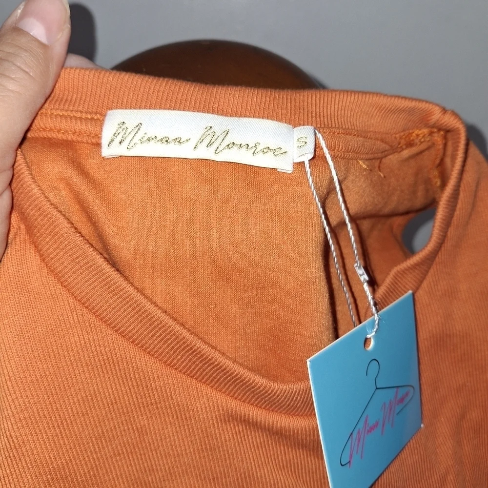 Orange Sleeveless Bodysuit- W Sz Small - Picture 7 of 7